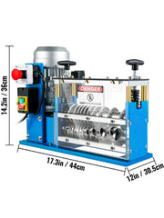 Bild in Galerie-Viewer laden, Amocart Electric Wire Stripping Machine Cable Stripper 1.5-38mm 11 Channels Acrylic+Aluminum W/Blade for Scrap Copper Recycling