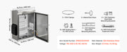 Charger l'image dans la visionneuse de galerie, Amocart Outdoor Electrical Box 20 x 16 x 8 in Stainless Steel Ventilated Electrical Enclosure with Thermostat and Fan, Rain Hood, Hinge Connection, Wall/Pole Mounted