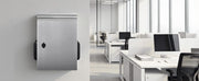 Charger l'image dans la visionneuse de galerie, Amocart Outdoor Electrical Box 20 x 16 x 8 in Stainless Steel Ventilated Electrical Enclosure with Thermostat and Fan, Rain Hood, Hinge Connection, Wall/Pole Mounted