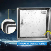 Bild in Galerie-Viewer laden, Amocart NEMA Stainless Steel Enclosure 300x300x200 mm IP66 Waterproof & Dustproof Electrical Junction Box with Mounting Plate