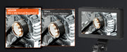 Load image into Gallery viewer, Amocart Articulating Borescope Camera with Light Two-way Articulated Endoscope Inspection with 6.4mm Tiny Lens 5" 1080P Screen