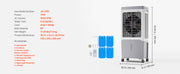 Load image into Gallery viewer, Amocart Evaporative Air Cooler 3100CFM with 9Gal Water Tank Swamp Cooler with Remote Control 12H Timer 4 Ice Boxes 3 Wind Speed