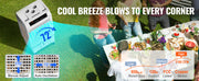Bild in Galerie-Viewer laden, Amocart Evaporative Air Cooler Oscillating Swamp Cooler with Adjustable 3 Speeds and 12 H Timer Portable for Indoor Outdoor Use