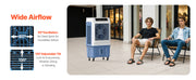 Load image into Gallery viewer, Amocart Evaporative Air Cooler 3100CFM with 9Gal Water Tank Swamp Cooler with Remote Control 12H Timer 4 Ice Boxes 3 Wind Speed