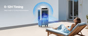 Bild in Galerie-Viewer laden, Amocart Evaporative Air Cooler 3100CFM with 9Gal Water Tank Swamp Cooler with Remote Control 12H Timer 4 Ice Boxes 3 Wind Speed
