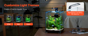 Bild in Galerie-Viewer laden, Amocart Fish Tank Aquarium 2/5Gal Square Ultra-Clear Glass Starter Tank Adjustable 3 Color Lighting Self Cleaning System for Home