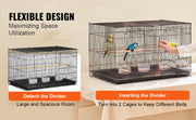 Bild in Galerie-Viewer laden, Amocart 30In Flight Bird Cage Stackable Divided Small Animal Cage for Kinds of Birds Pet Travel Birdcage with Handle and Perche