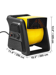 Charger l'image dans la visionneuse de galerie, Amocart Pivoting Utility Fan 600 CFM High Velocity Floor Blower 300° Blowing Angle Air Mover for Drying Cooling Ventilating