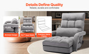 Charger l'image dans la visionneuse de galerie, Amocart Floor Chair Recycled Foam Folding Sofa Chair Multifunctional Floor Chair with Back Support Ideal for Sleeping Reading
