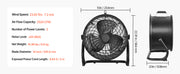 Charger l'image dans la visionneuse de galerie, Amocart Floor Fans 3 Speeds High Velocity Heavy Duty Industrial Fan 4800 CFM 360° Adjustable Tilt for Gym Home Commercial Shop