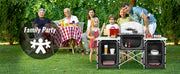 Bild in Galerie-Viewer laden, Amocart Camping Outdoor Kitchen Table Cabinet Foldable Folding Cooking Storage Rack Aluminum Alloy Bracket for BBQ Picnic
