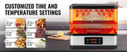 Charger l'image dans la visionneuse de galerie, SucceBuy 5 Tray Food Dehydrator Machine 300W Stainless Steel Electric Food Dryer w/ Digital Adjustable Timer & Temperature