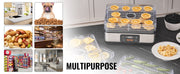 Charger l'image dans la visionneuse de galerie, SucceBuy 5 Tray Food Dehydrator Machine 300W Stainless Steel Electric Food Dryer w/ Digital Adjustable Timer & Temperature
