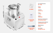 Bild in Galerie-Viewer laden, Amocart 6 10 15L Food Processor & Vegetable Chopper Food-Grade Stainless Steel Food Processor Chopper w/2 Extra S-Curve Blade