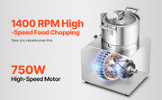 Bild in Galerie-Viewer laden, Amocart 6 10 15L Food Processor & Vegetable Chopper Food-Grade Stainless Steel Food Processor Chopper w/2 Extra S-Curve Blade
