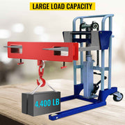 Bild in Galerie-Viewer laden, Amocart Forklift Lifting Hoist Swivel Hook Mobile Crane 4400 lbs 2 Ton Lift Mobile Crane Attachments for Garage Workshop
