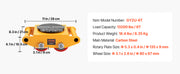 Charger l'image dans la visionneuse de galerie, Amocart 6/8/12T Machinery Skate Dolly Industrial Mover with 4 PU Wheels & 360° Non-Slip Cap for Warehouse Workshop Factory