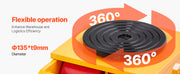 Charger l'image dans la visionneuse de galerie, Amocart 6/8/12T Machinery Skate Dolly Industrial Mover with 4 PU Wheels & 360° Non-Slip Cap for Warehouse Workshop Factory