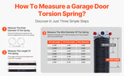 Charger l'image dans la visionneuse de galerie, Amocart Garage Door Torsion Springs Pair Cycles Electrophoresis Black Coated for Replacement Garage Door Springs