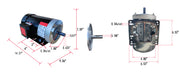 Charger l'image dans la visionneuse de galerie, Amocart 2HP Electric Motor 3450rpm AC 230V/460V Air Compressor Motor 3Phase 5/8" Keyed Shaft CW Rotation for General Equipment