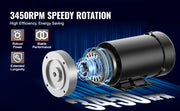 Charger l'image dans la visionneuse de galerie, Amocart 2HP Electric Motor 3450rpm AC 230V/460V Air Compressor Motor 3Phase 5/8" Keyed Shaft CW Rotation for General Equipment