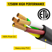 Bild in Galerie-Viewer laden, Amocart 25FT 36FT 50FT 50Amp RV Extension Cord N14-50 Plug Copper Wire Power Supply Cable for Trailer Motorhome Camper Use