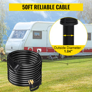 Bild in Galerie-Viewer laden, Amocart 25FT 36FT 50FT 50Amp RV Extension Cord N14-50 Plug Copper Wire Power Supply Cable for Trailer Motorhome Camper Use