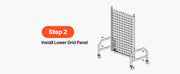 Bild in Galerie-Viewer laden, Amocart Grid Wall Panel Wire Grid Panels Display Rack Movable Art Display Shelf with Wheel Carbon Steel Gridwall for Craft Show