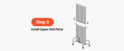 Bild in Galerie-Viewer laden, Amocart Grid Wall Panel Wire Grid Panels Display Rack Movable Art Display Shelf with Wheel Carbon Steel Gridwall for Craft Show