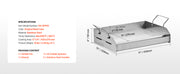 Load image into Gallery viewer, Amocart Stainless Steel Griddle Universal Flat Top Rectangular Plate Gas Grill Griddle for BBQ Family Cookware for Camping Part