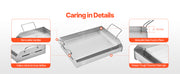 Load image into Gallery viewer, Amocart Stainless Steel Griddle Universal Flat Top Rectangular Plate Gas Grill Griddle for BBQ Family Cookware for Camping Part
