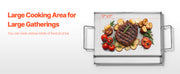 Load image into Gallery viewer, Amocart Stainless Steel Griddle Universal Flat Top Rectangular Plate Gas Grill Griddle for BBQ Family Cookware for Camping Part
