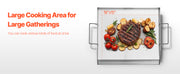 Load image into Gallery viewer, Amocart Stainless Steel Griddle Flat Top Rectangular Plate Grill-Top Griddle Pan Gas Grill Griddle for BBQ Portable Cookware