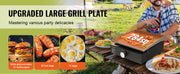 Bild in Galerie-Viewer laden, Amocart 18/24inch Propane Gas Tabletop Griddle with Hot-rolled Plate Carbon Steel Portable Table Top Griddle Grill for Camping