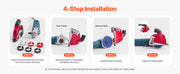 Bild in Galerie-Viewer laden, Amocart Cutting Dust Shroud for Angle Grinders 4-5 in Angle Grinder Dust Shroud with 6 Clamping Washers for Concrete Wall Stone