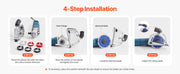Charger l'image dans la visionneuse de galerie, Amocart Cutting Dust Shroud for Angle Grinders Universal 4-5 in Angle with 6 Clamping Washers & 5 in Diamond Grinding Cup Wheel