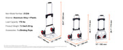 Charger l'image dans la visionneuse de galerie, Amocart 176 lbs Folding Hand Truck Dolly Aluminum Stair Climbing Cart with Telescoping Handle Luggage Trolley for Home Shopping
