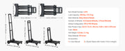Bild in Galerie-Viewer laden, SucceBuy 290LBS Folding Hand Truck Collapsible Luggage Cart with 4 Wheels & Expandable Base Platform Dolly for Cargo Moving