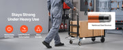 Charger l'image dans la visionneuse de galerie, Amocart 2 in 1 Folding Hand Truck 500lb Load Capacity for 4-Wheel Mode Convertible Hand Truck Dolly with Wheels for Moving Home