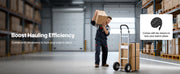 Charger l'image dans la visionneuse de galerie, Amocart 500LBS Hand Truck Dolly with Non-Slip Wheels & Tie-down Strap Aluminum Alloy Portable Trolley for Moving Home Warehouse