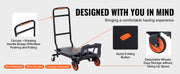 Charger l'image dans la visionneuse de galerie, Amocart 300 lbs Folding Hand Truck Aluminum Lightweight Platform Cart Portable Telescopic Utility Dolly for Moving Shopping