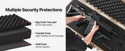 Load image into Gallery viewer, Amocart Hard Rifle Case Lockable Rifle Case w/ Pre-cut Foams & Wheels IP67 Waterproof Pistol Storage Cases for Rifles Shotguns