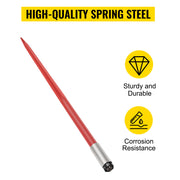 Load image into Gallery viewer, Amocart Hay Spear Bale Spear Capacity Spike Quick Attach Square Hay Red Coated Forks Hex Nut Sleeve for Bucket Tractor Loader
