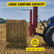 Load image into Gallery viewer, Amocart Hay Spear Bale Spear Capacity Spike Quick Attach Square Hay Red Coated Forks Hex Nut Sleeve for Bucket Tractor Loader