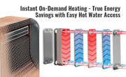 Bild in Galerie-Viewer laden, Amocart Heat Exchanger 5"x 12" 80 Plates Brazed Plate Stainless Steel For Floor Heating Water Heating Snow Melting Beer Cooling