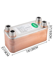 Bild in Galerie-Viewer laden, Amocart 30/40/60 Plates Heat Exchanger Wort Chiller Stainless Steel Homebrew Brewing Beer Cooler Counterflow Water Heating