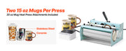 Bild in Galerie-Viewer laden, Amocart 15x15in 5in1 8in1 Hybrid Heat Press Multifunction Heat Up Fast All-New Patented Design Sublimation Press Machine
