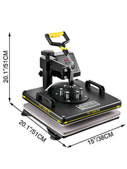 Load image into Gallery viewer, Amocart Combo Heat Press Machine 5/6/8 in 1 30*38CM 38*38CM Muntifunctional Sublimation Printer Transfer Mug Hat Plate T-Shirt