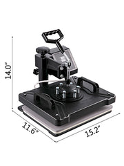 Load image into Gallery viewer, SucceBuy Combo Heat Press Machine 5/6/8 in 1 30*38CM 38*38CM Muntifunctional Sublimation Printer Transfer Mug Hat Plate T-Shirt