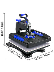 Load image into Gallery viewer, Amocart 5/8in1 15x15"/12x15"Dual-tube Heating Insulation Cotton Heat Press Sublimation Machine 360°Swing Design for Tshirts Etc